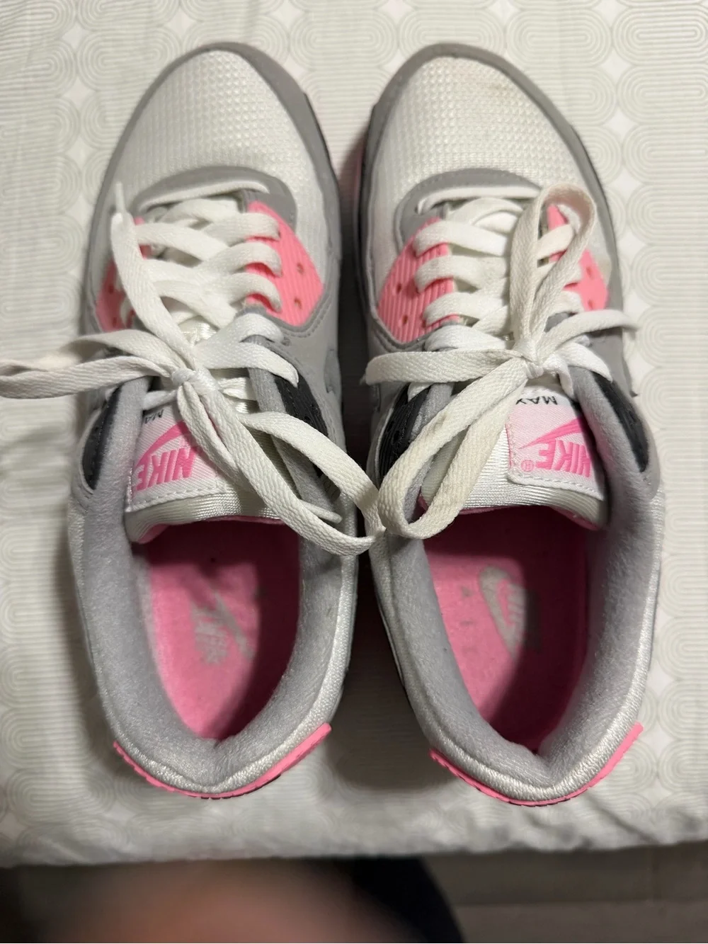Nike White, Gray & Pink Running Shoes